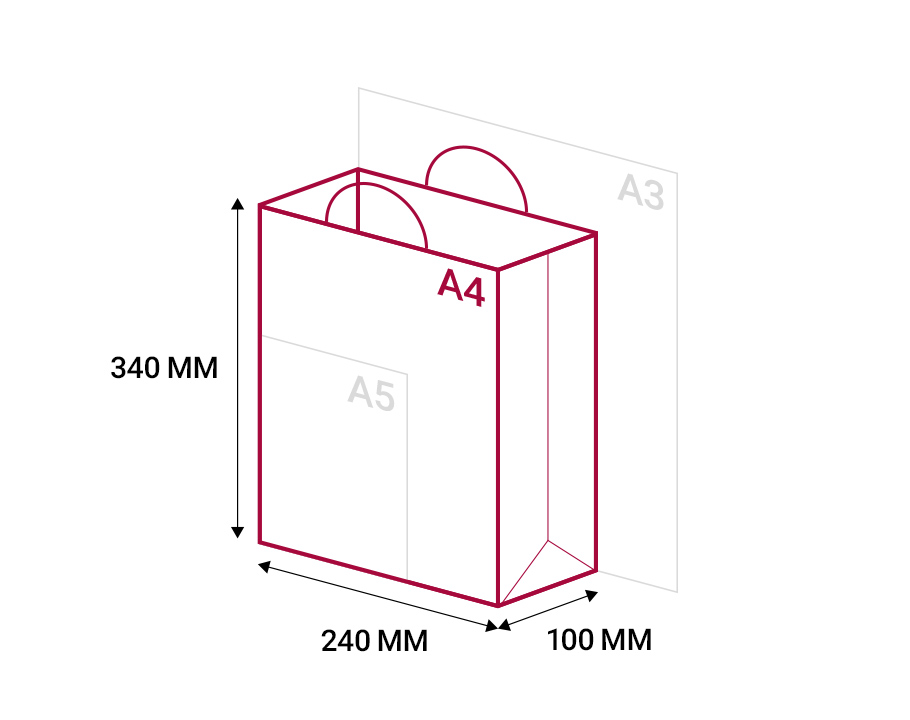 A4 Pionowa - 240 x 100 x 340 mm
