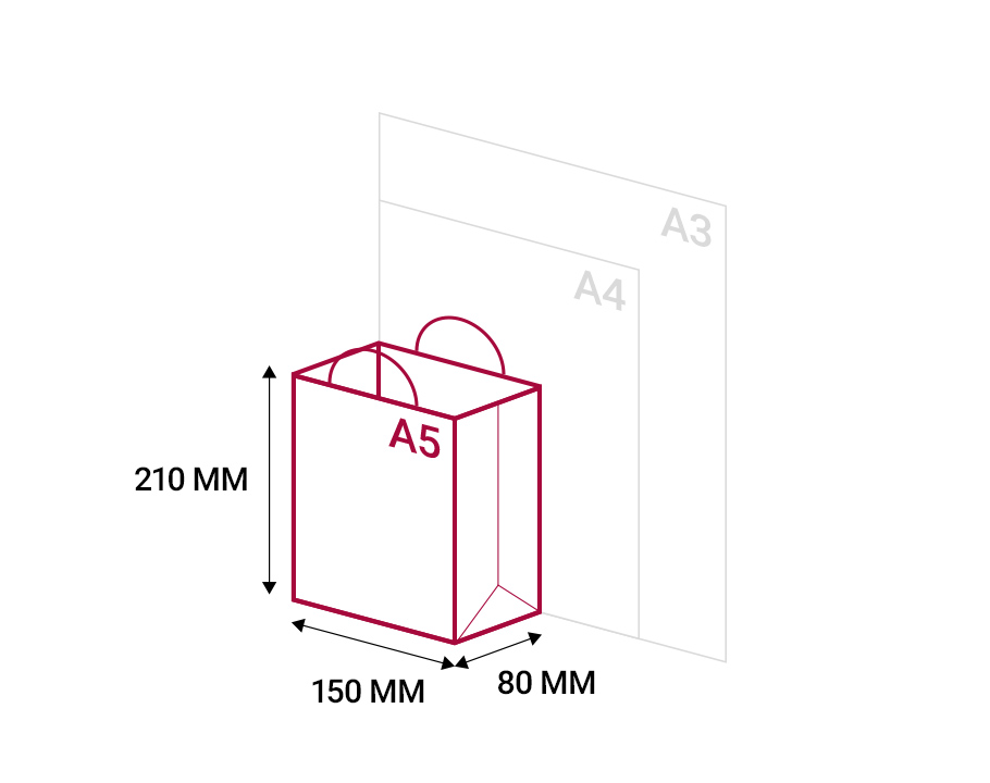 A5 Pionowa - 150 x 80 x 210 mm