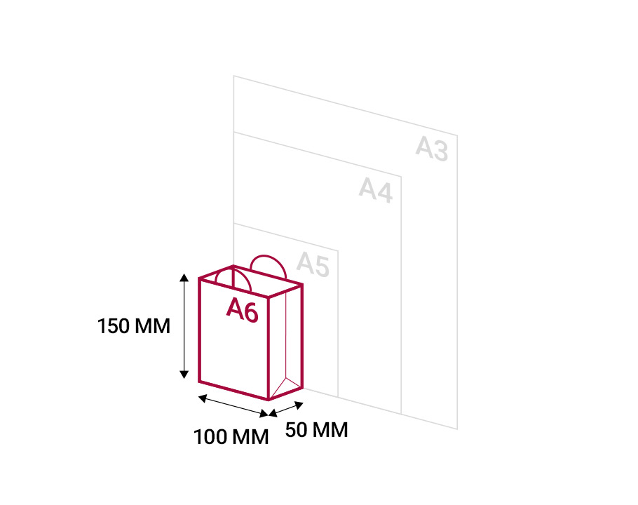 A6 Pionowa - 100 x 50 x 150 mm