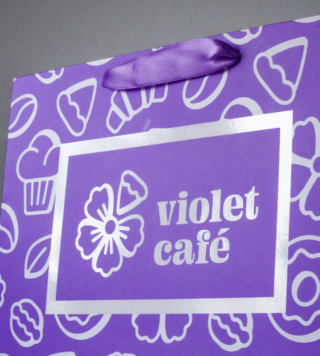 Torba Violet Cafe - Detal Torba Violet Cafe - Detal